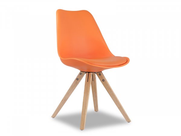 Chaise scandinave orange SUEDE