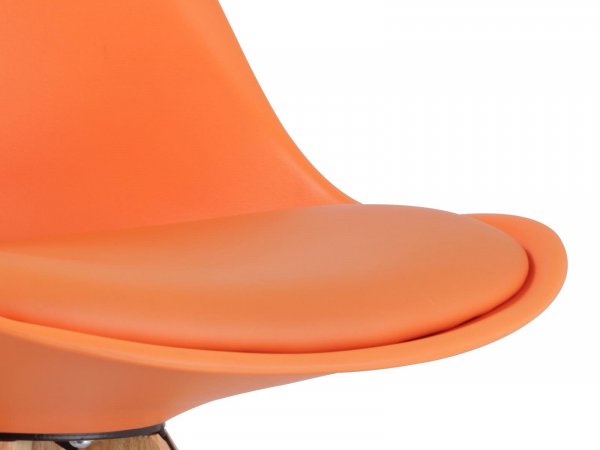 Chaise scandinave orange SUEDE