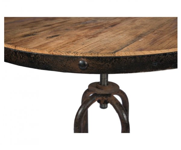 Table haute ronde industrielle réglable 65cm LOTY