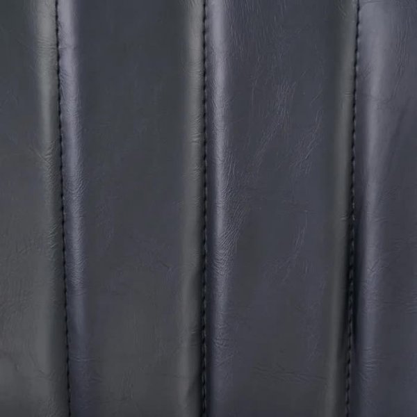 Chaise design simili cuir noir et métal (lot de 2) LINA