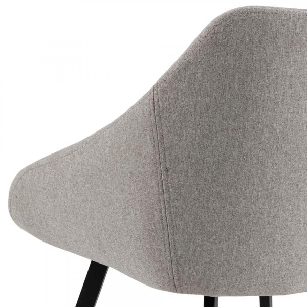 Chaise en tissu beige style scandinave (Lot de 2) ALYSSE