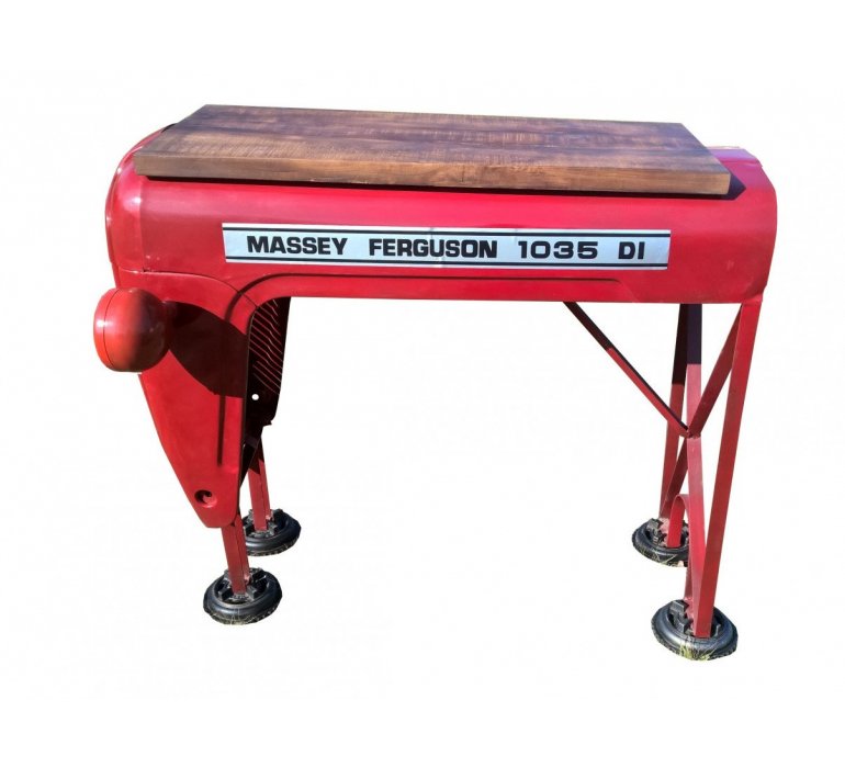 Table bar calandre tracteur style upcycling FERGIE