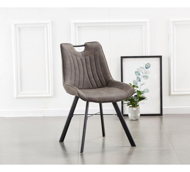 Chaise avec poignée moderne gris foncé SPURS