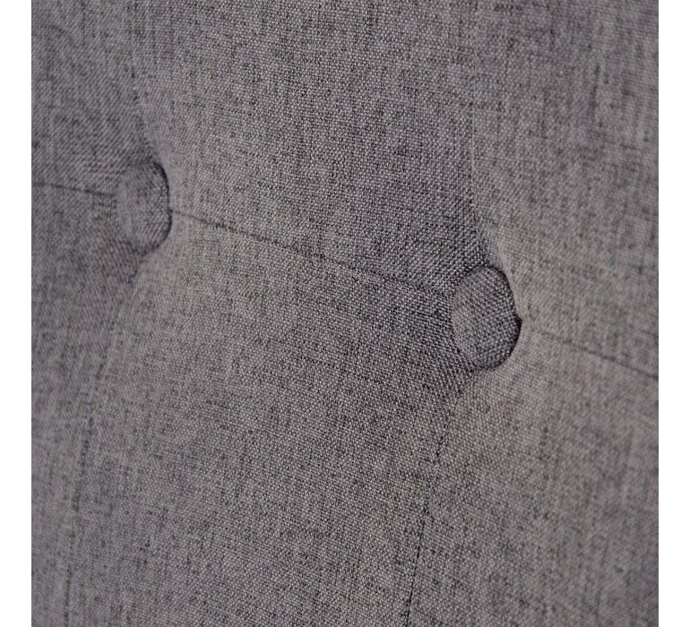 Chaise capitonnée en tissu lin gris (lot de 2) LUCILE  