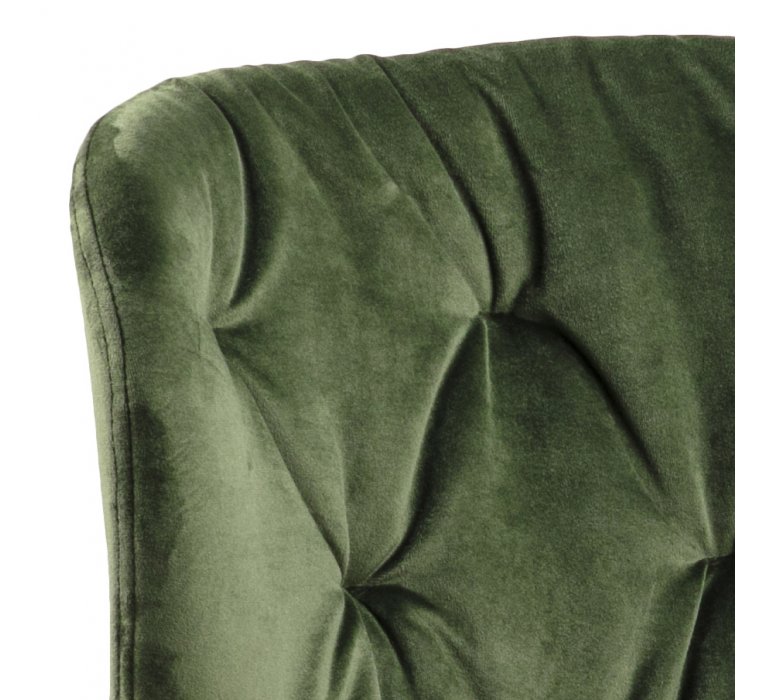 Chaise capitonnée velours vert moderne (lot de 2) CELESTE