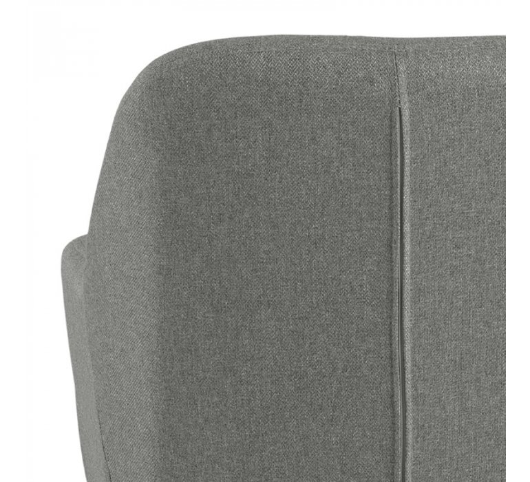 Chaise de bar en tissu gris clair moderne (Lot de 2) YVES