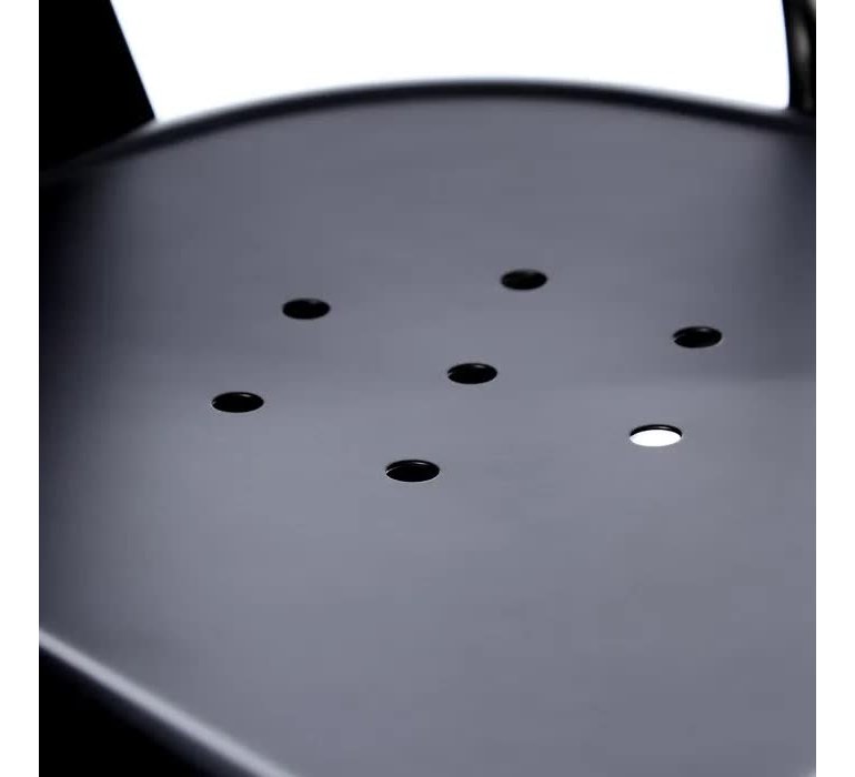 Chaise industrielle en métal noir (lot de 4) SYREX