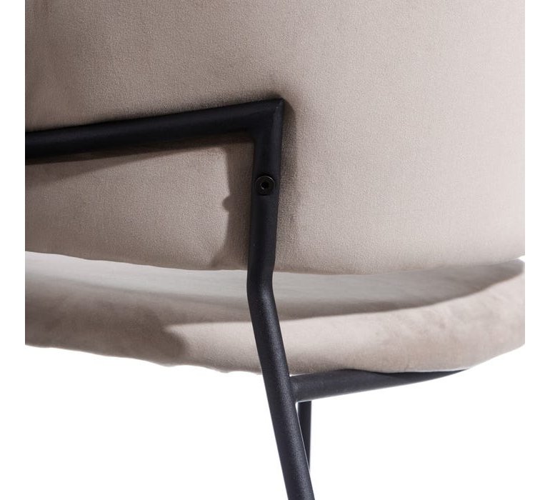 Chaise matelassée velours gris argent moderne (lot de 2) AMANDINE