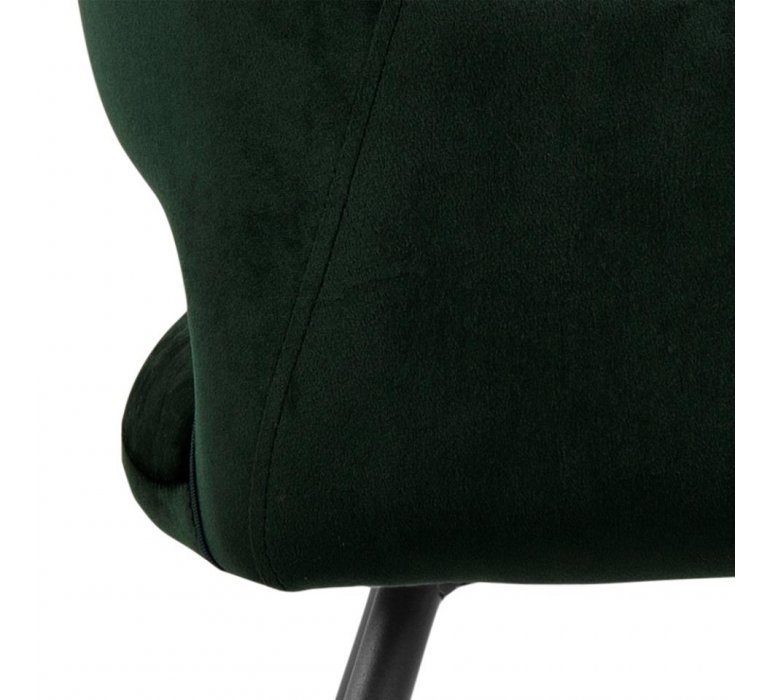 Chaise capitonnée velours vert foncé ( Lot de 2) LOZANGE