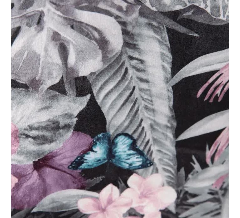 Fauteuil multicolore fleuri en velours design ULYSSE