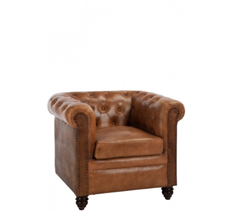 Fauteuil Chesterfield marron WINCHESTER