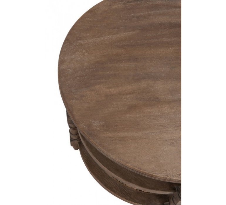 Table d'appoint ronde bois clair style charme MEREDITH