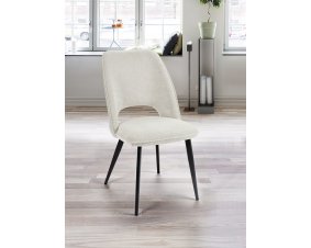 Chaise beige tissu moderne ROXANE