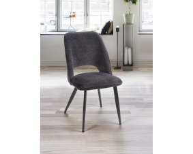 Chaise gris anthracite tissu moderne ROXANE