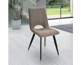 Chaise tissu taupe moderne SYLVIE