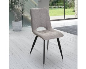 Chaise tissu gris clair moderne SYLVIE