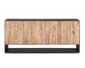 Buffet bois massif contemporain 4 portes HUNTER