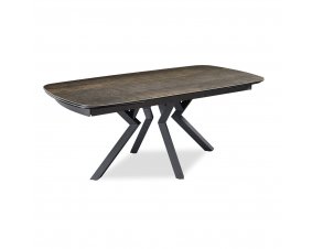 Table extensible forme tonneau coloris fer rouillé ANEMONE