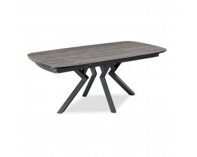 Table extensible céramique forme tonneau grise ANEMONE