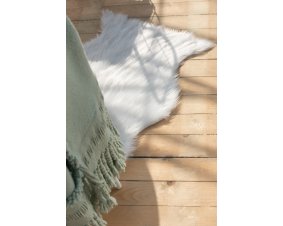 Lot de 4 tapis blanc imitation fourrure 98cm MEEK