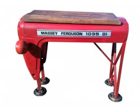 Table bar calandre tracteur style upcycling FERGIE