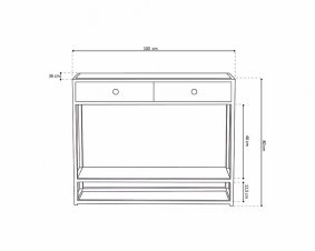 Console bois et métal style industriel 100cm JANA