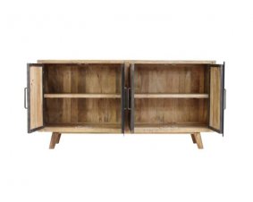 Buffet industriel bois massif manguier 180cm MEERA