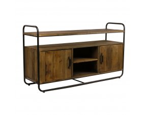 Buffet style industriel bois massif et métal 180cm BUFFY