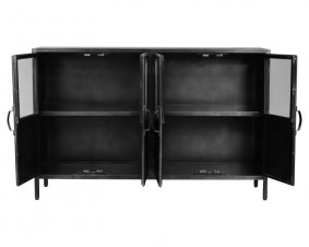 Buffet industriel en métal noir 140cm SLATE