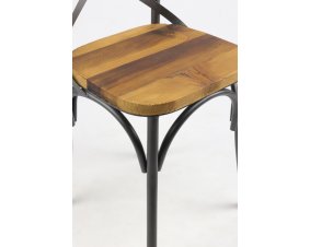 Chaise bistrot industrielle bois et métal TRADITION
