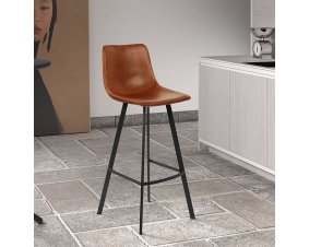 Lot de 2 chaises de bar cognac assise 68cm ANGEL