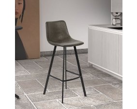 Lot de 2 chaises de bar gris vieilli assise 68cm ANGEL 