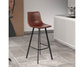 Lot de 2 chaises de bar marron assise 68cm ANGEL