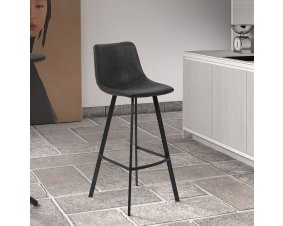 Lot de 2 chaises de bar noir vieilli assise 68 cm ANGEL