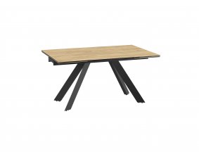 Table céramique extensible coloris chêne clair ONTARIO