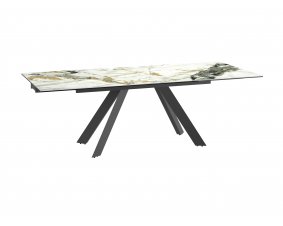 Table céramique extensible moderne effet marbre brillant ONTARIO