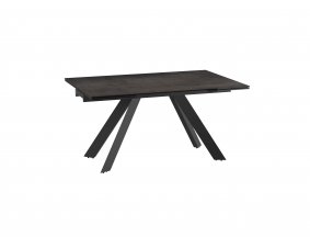 Table à manger céramique extensible effet acier rouillé ONTARIO