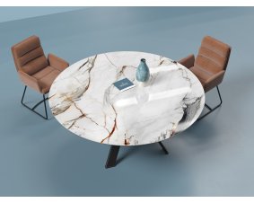 Table ronde céramique avec rallonge 190cm JULIE