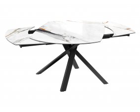 Table extensible céramique marbre blanc KHEOPS