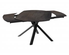 Table céramique extensible effet acier rouillé KHEOPS