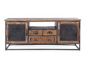 Meuble TV industriel bois et métal 125cm IRON