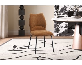 Chaise tissu rouille moderne ELSA
