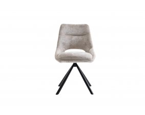 Chaise moderne tissu beige MARIE
