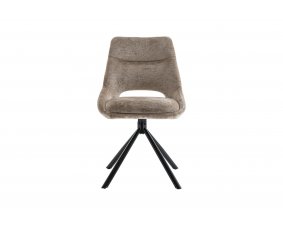 Chaise moderne tissu taupe MARIE