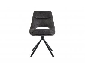 Chaise moderne tissu gris MARIE