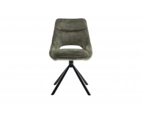 Chaise moderne tissu vert MARIE