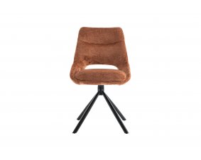 Chaise moderne tissu terracotta MARIE