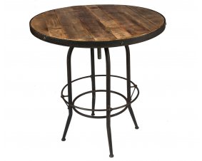 Table de bar ronde réglable industrielle 90cm SALY