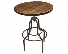 Table haute ronde industrielle réglable 65cm LOTY