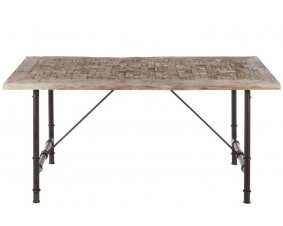 Table à manger industriel bois et métal GROOVER